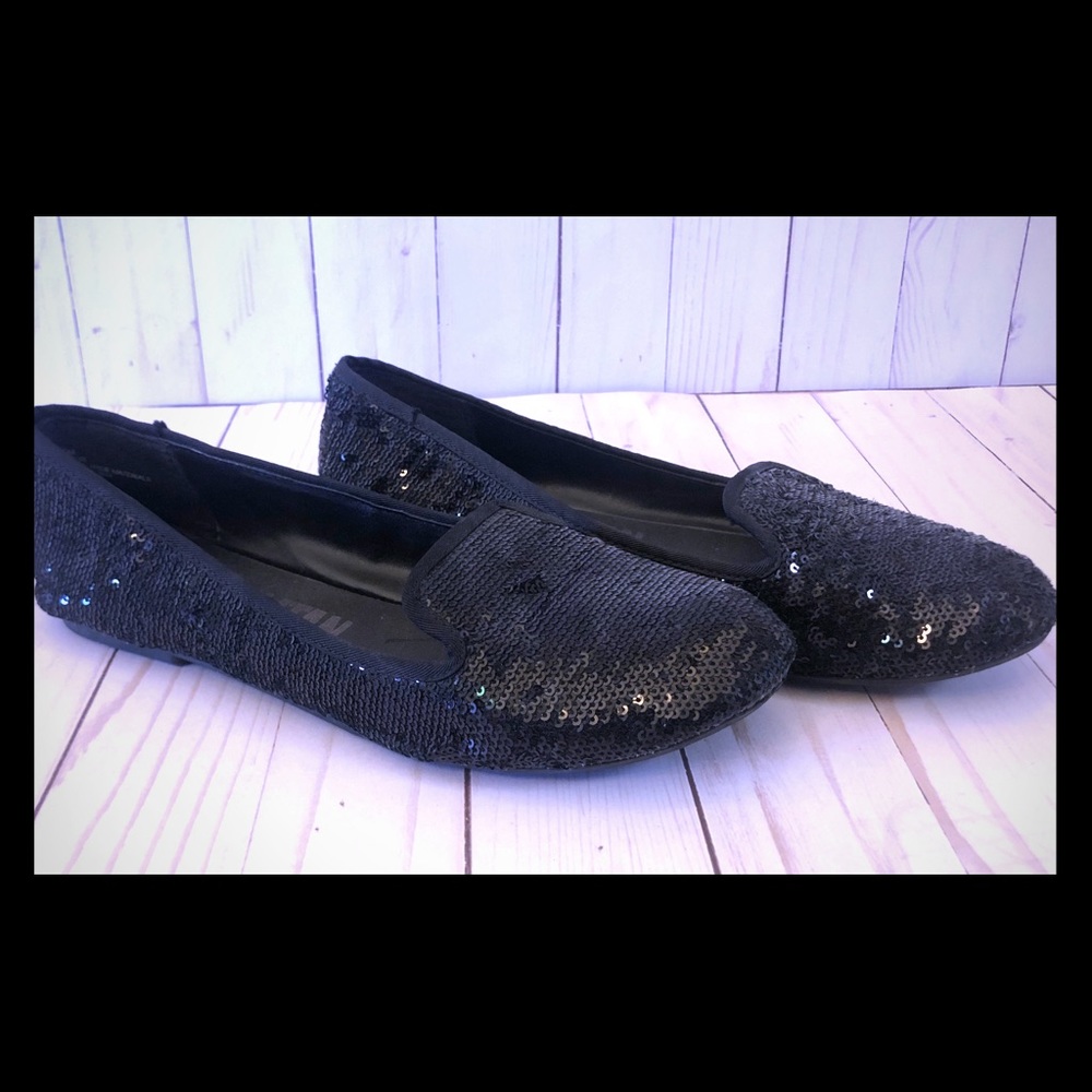 Sequined flats
